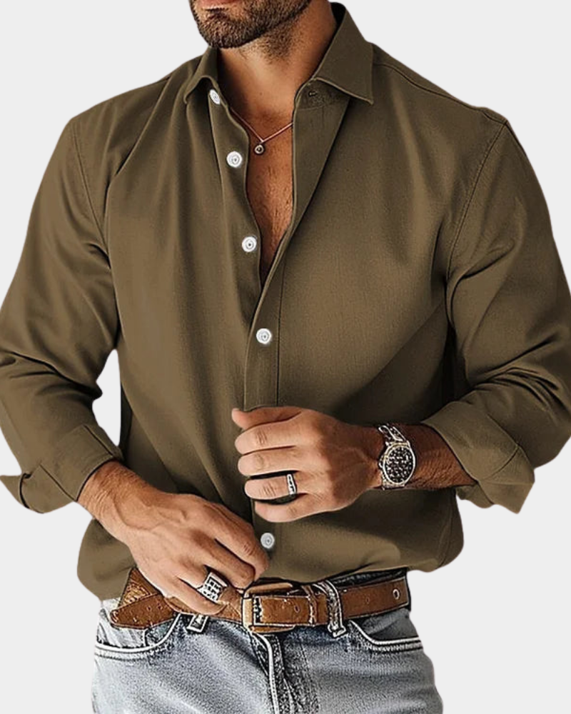Pinchas - Camisa De Manga Larga Con Botones