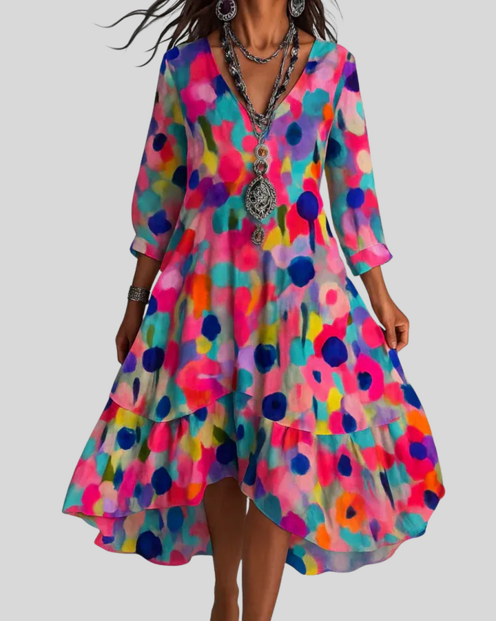 Debra - Vestido Maxi Estampado Floral