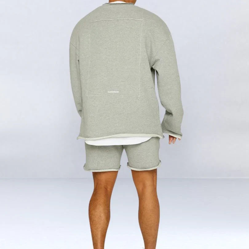 Leszek - Elegantes Camisas De Jersey De Manga Larga Con Pantalones Cortos