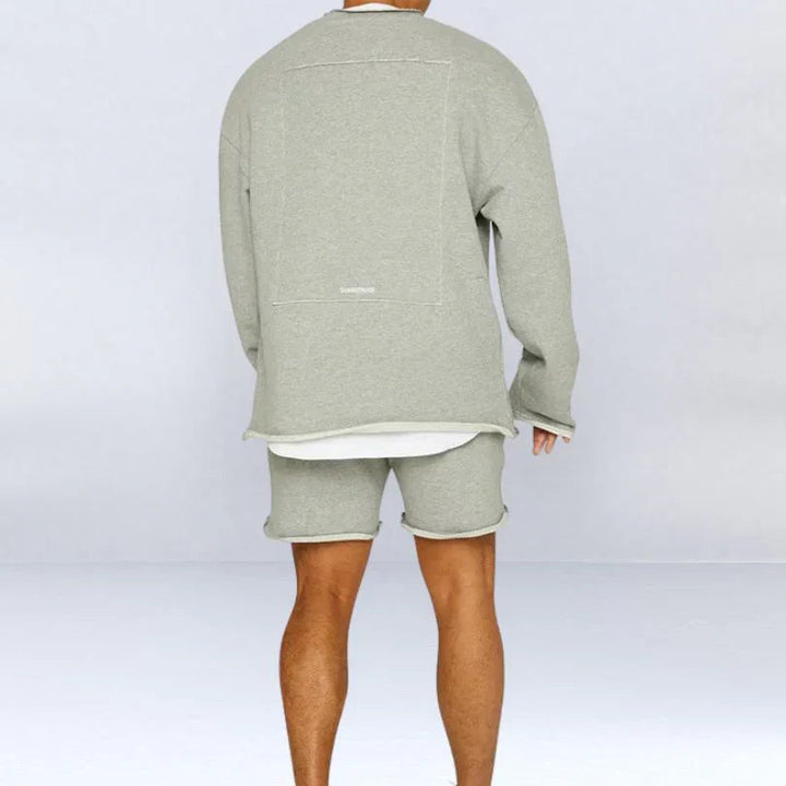 Leszek - Elegantes Camisas De Jersey De Manga Larga Con Pantalones Cortos