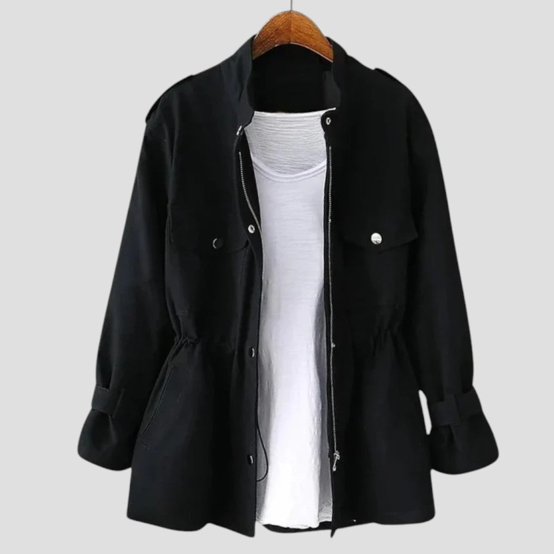 Anjelah - Chaqueta Informal De Manga Larga y Múltiples Bolsillos
