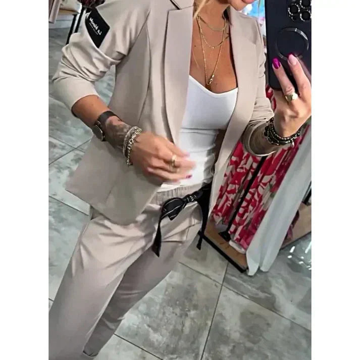 Jocelyne - Elegante Conjunto De Blázer Pantalones