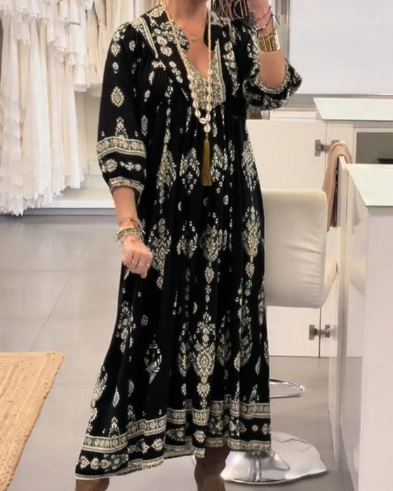 Zonia - Vestido Informal Estampado Con Bolsillos