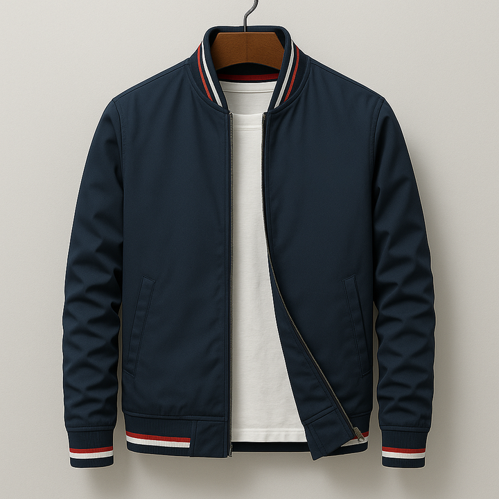 Gleb - Elegante Chaqueta Bomber Con Detalles De Rayas