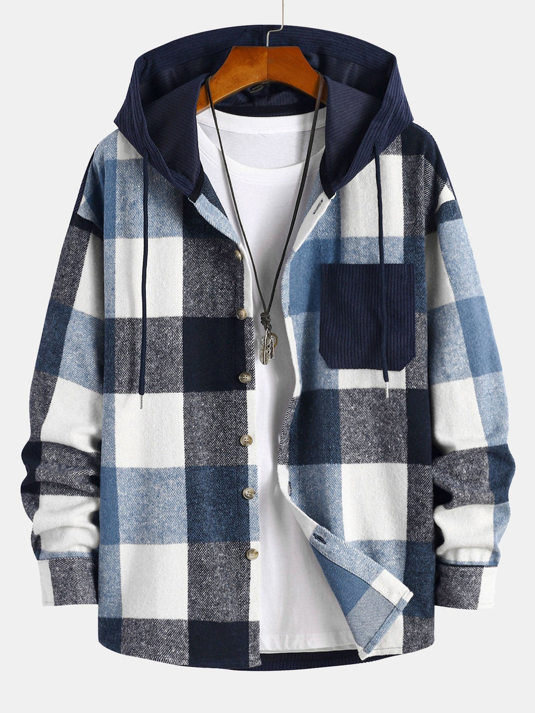 Gaston - Camisa con capucha de franela Ruit