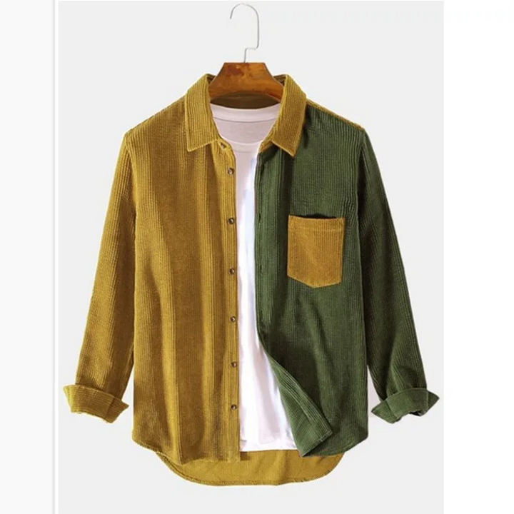Geraldus - Empalme Camisa Abotonada de Pana