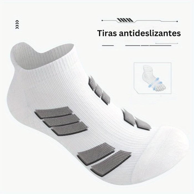 SwiftStep - Calcetines Deportivos Transpirables Con Rayas Antideslizantes
