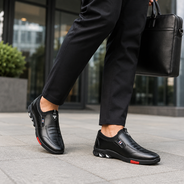 Thornton - Elegantes Zapatos de Piel Sin Cordones