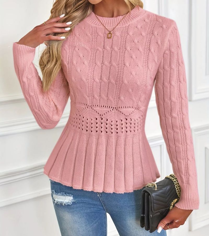 Olena - Jersey De Punto Con Bajo Peplum