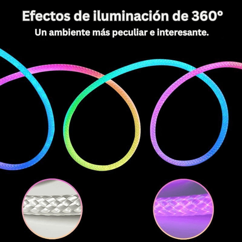 LumiRope - Luz Flexible De Silicona RGB Inteligente De 360 Grados