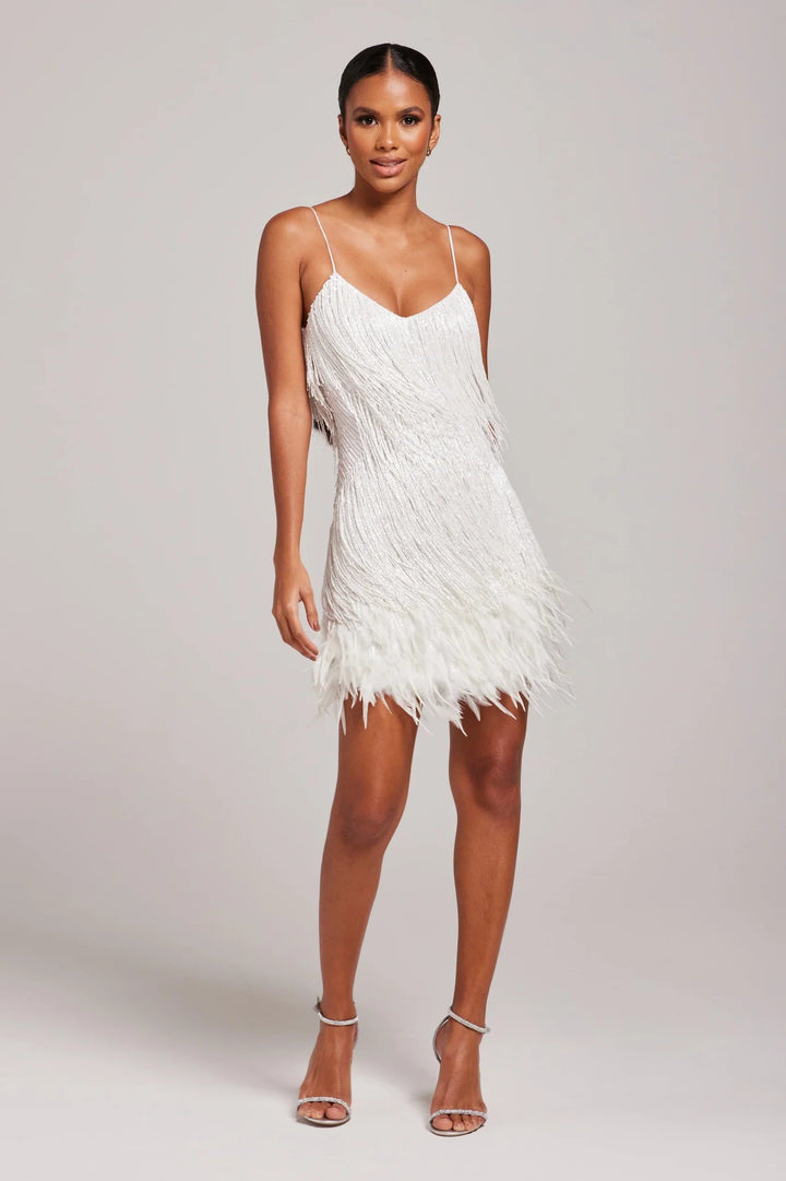 Jemima - Elegante Minivestido Con Plumas