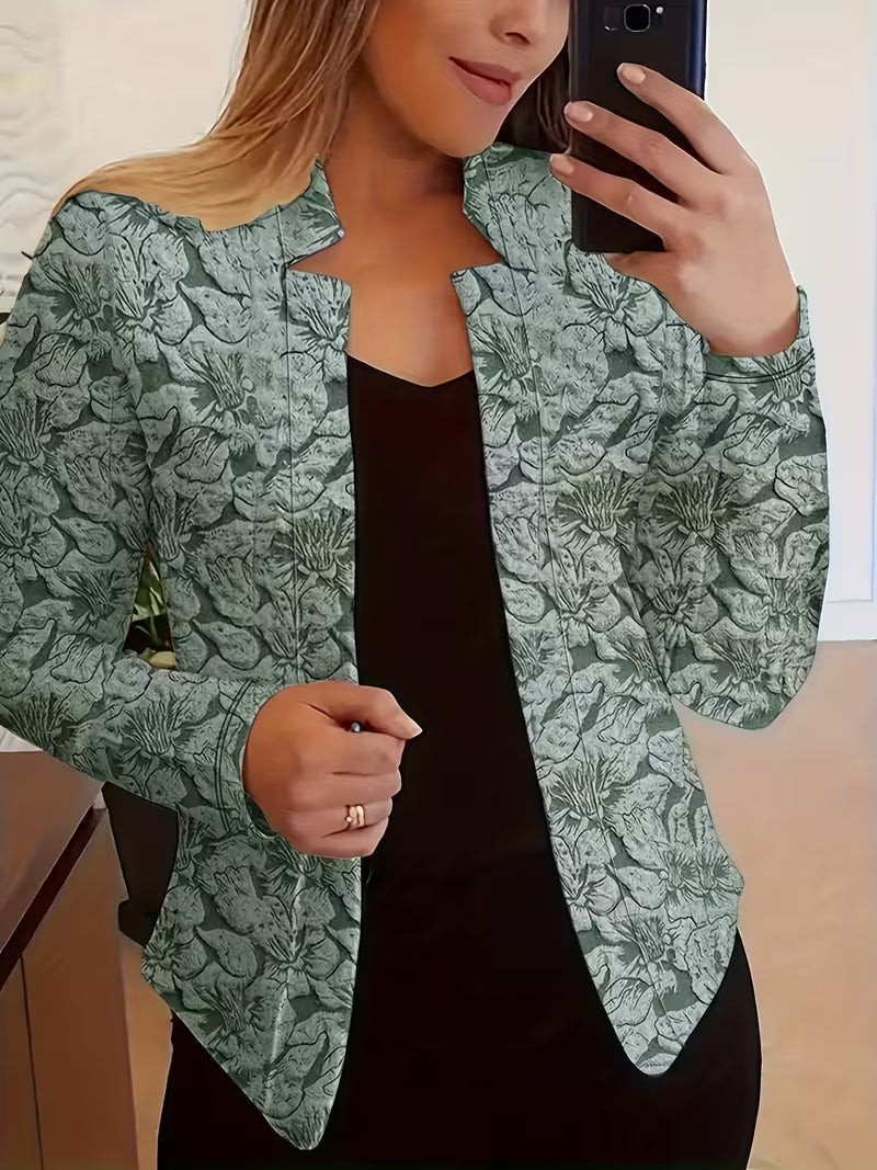 Tifany - Blazer de Manga Larga Con Estampado Floral