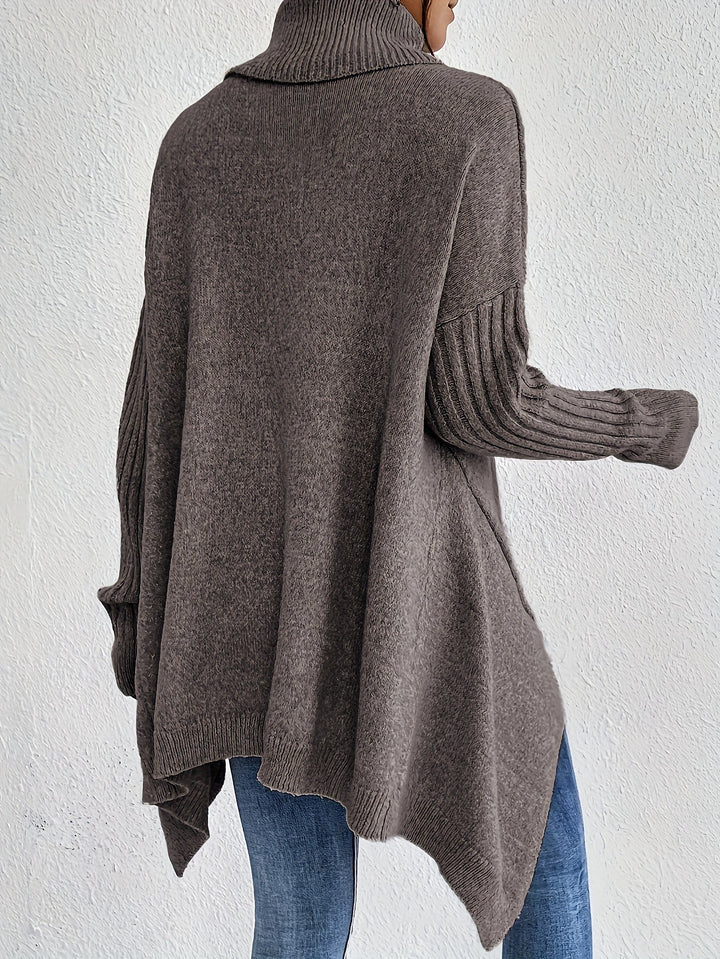 Tahlia - Jersey Informal De Manga Larga y Cuello Alto