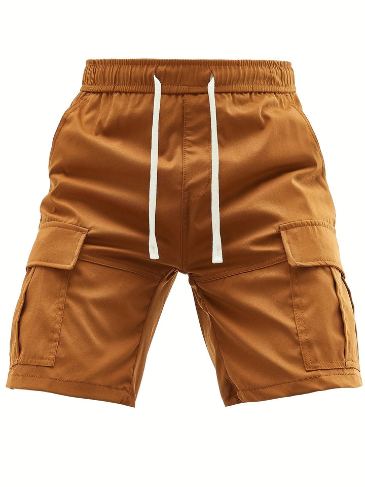 Lewand - Pantalones Cortos Cargo Elegantes y Holgados Con Bolsillo Lateral
