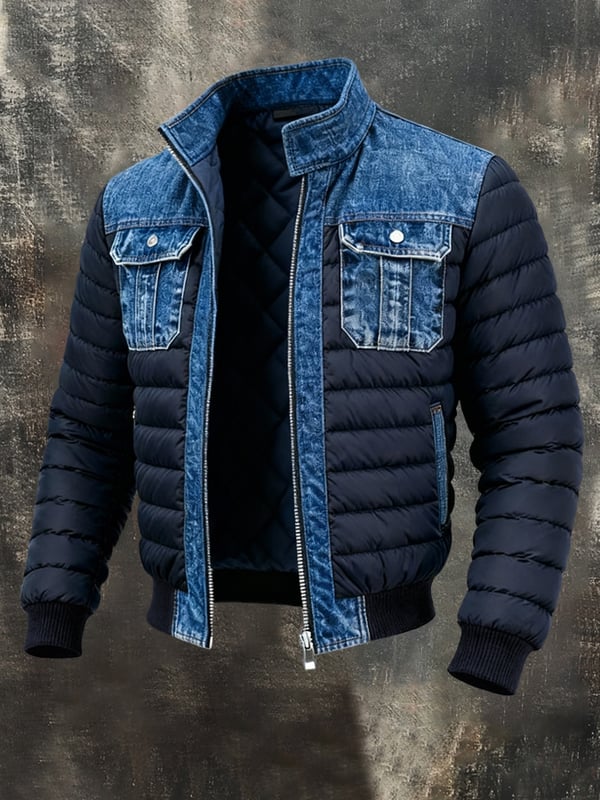 Upamecano - Chaqueta Vintage De Denim Con Parches Para Actividades al Aire Libre