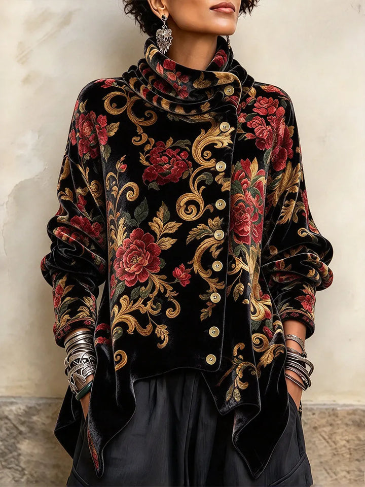 Analisa - Top Con Estampado Floral Vintage