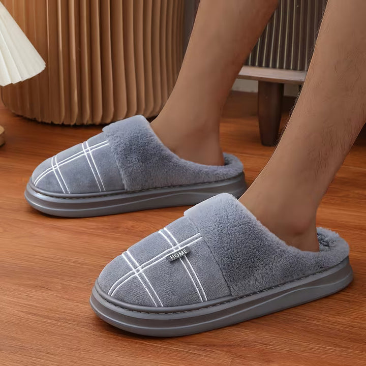 Bugra - Zapatillas De Felpa Con Estampado a Cuadros