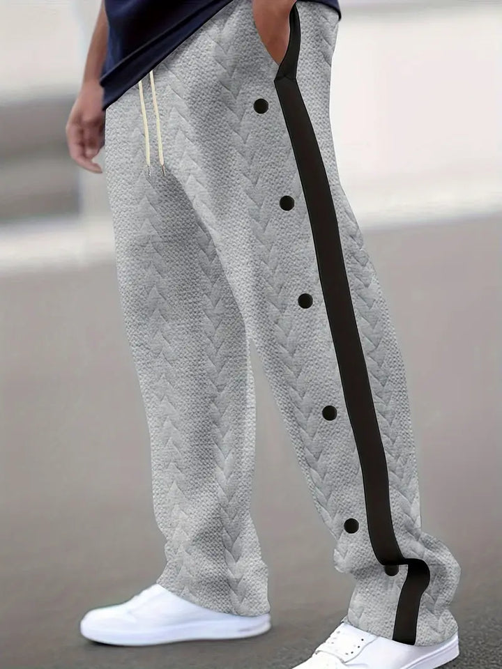 Jonass - Pantalones Anchos De Punto Con Botones Laterales