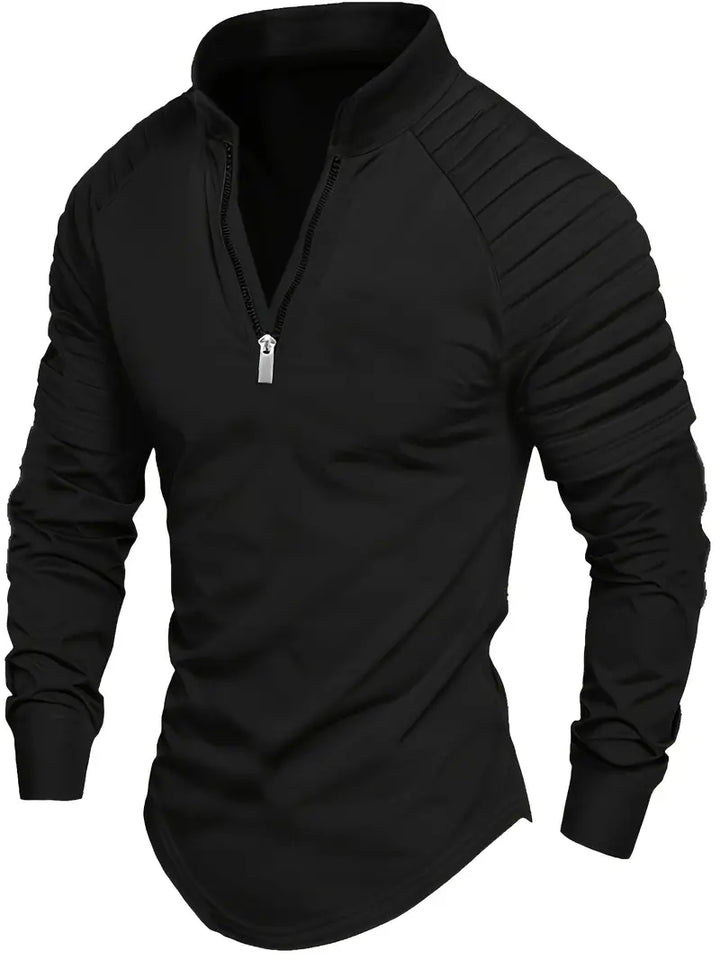 Linwood  - Manga Larga Polo Camisa Con Cremallera