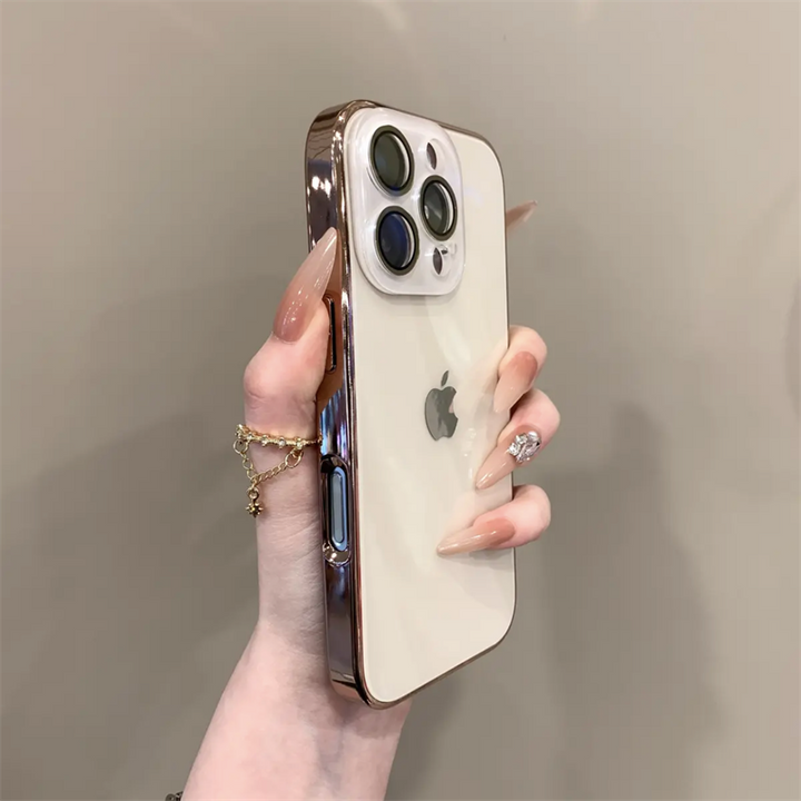 Chromelux - Funda De Cristal Electrochapado De Alta Calidad Para iPhone