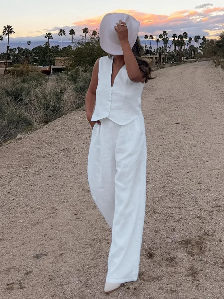 Jorja - Elegante Conjunto De Dos Pezas Sin Mangas