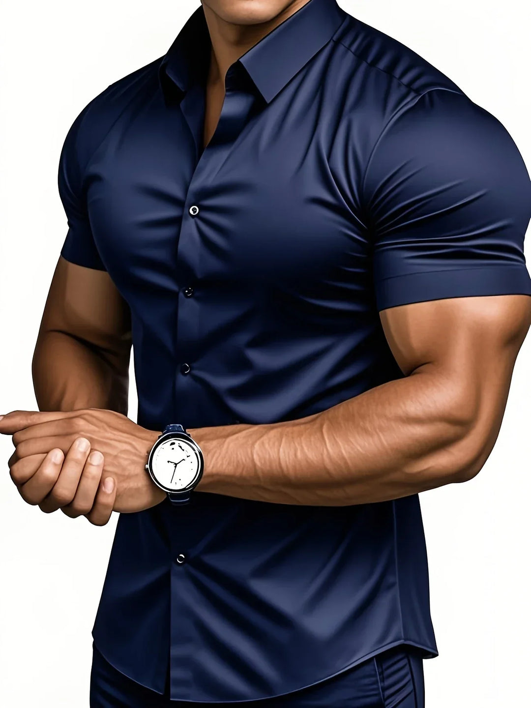 Ezra - Elegante Camisa Entallada Con Botones