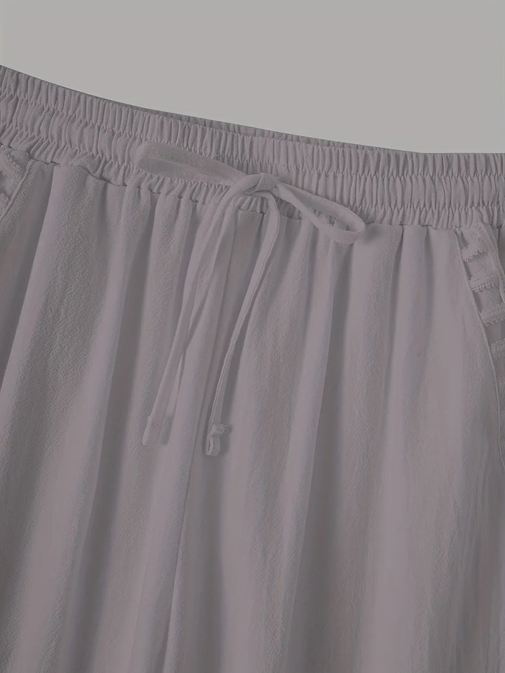 Tracey - Contraste Recortar Recortado Pantalones