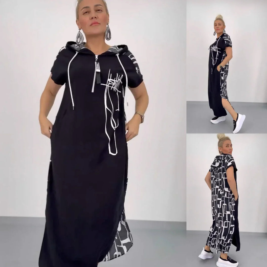 Filiz - Vestido Largo y Elegante Con Capucha