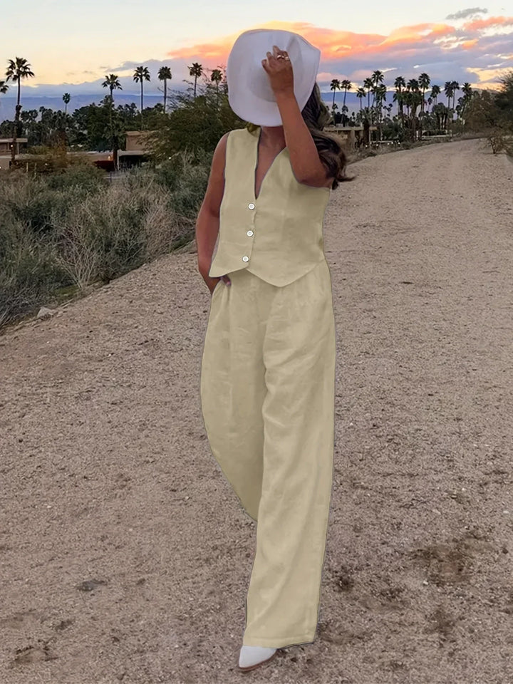 Jorja - Elegante Conjunto De Dos Pezas Sin Mangas