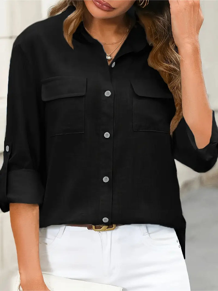 Athena - Camisa De Algodón Con Bolsillos Delanteros