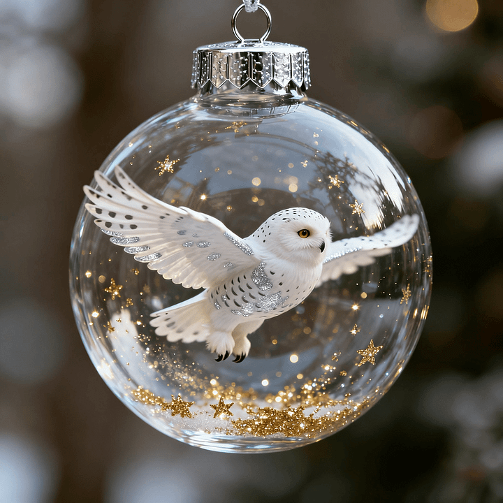 FrostFlight - Colección De Adornos Navideños De Cristal Con Simpáticos Pájaros