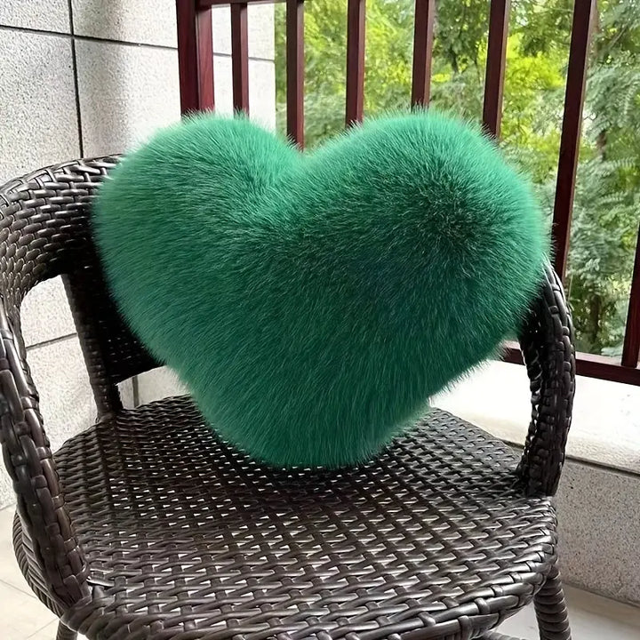 HeartNest - Bonita Almohada de Peluche con Forma de Corazón
