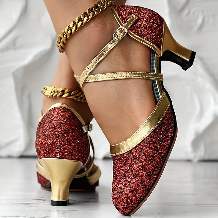 Taleia - Sandalias Elegantes Con Tacón Grueso