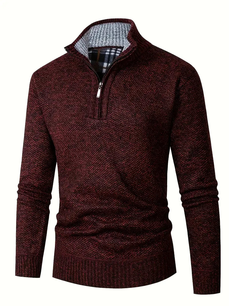 Ingram - Jersey Informal De Cuello Alto y Cremallera Hasta El Pecho