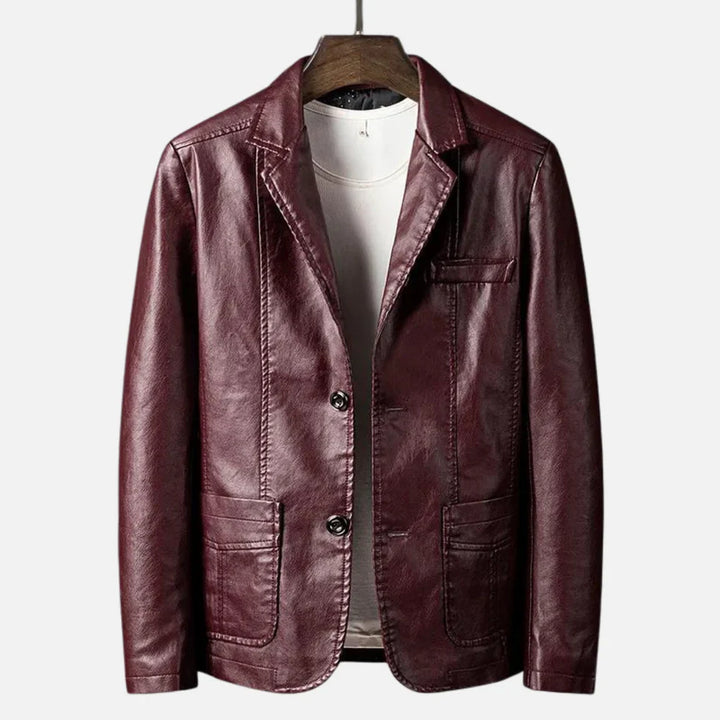 Heinz - Chaqueta De Cuero Vintage