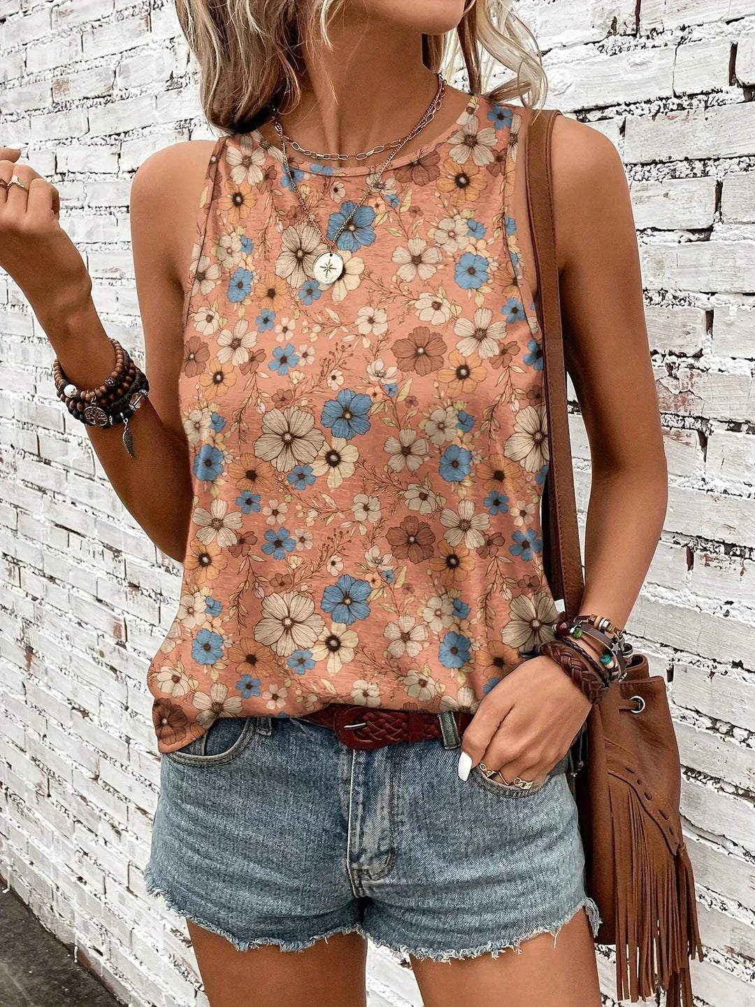 Lilou - Top Informal De Verano Con Estampado Floral