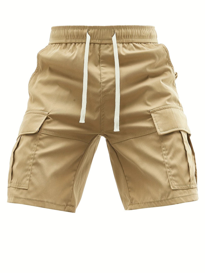 Lewand - Pantalones Cortos Cargo Elegantes y Holgados Con Bolsillo Lateral