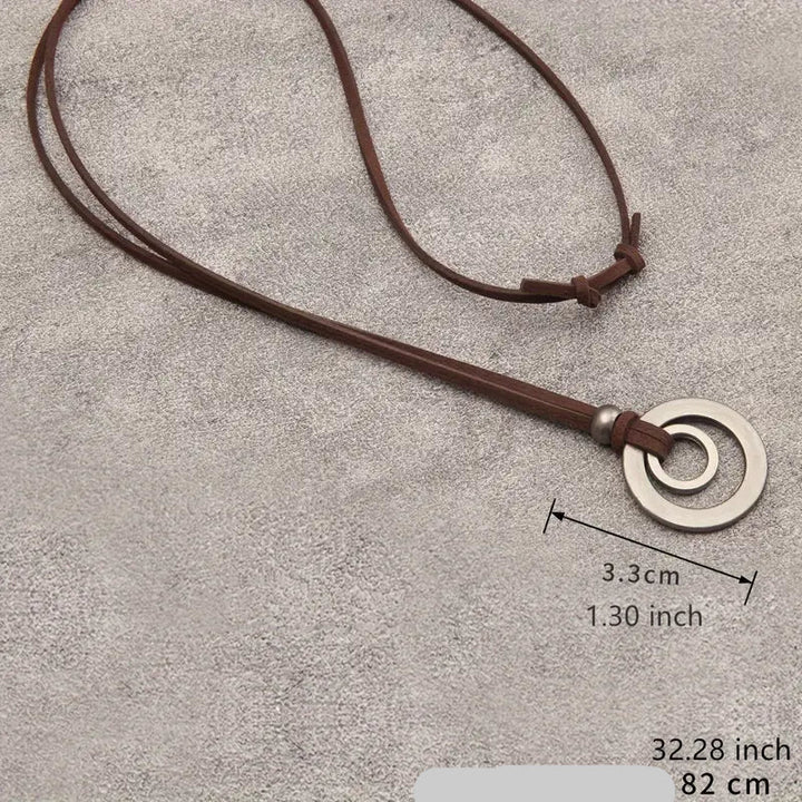 UnityRings - Collar Unisex Con Colgante De Doble Círculo