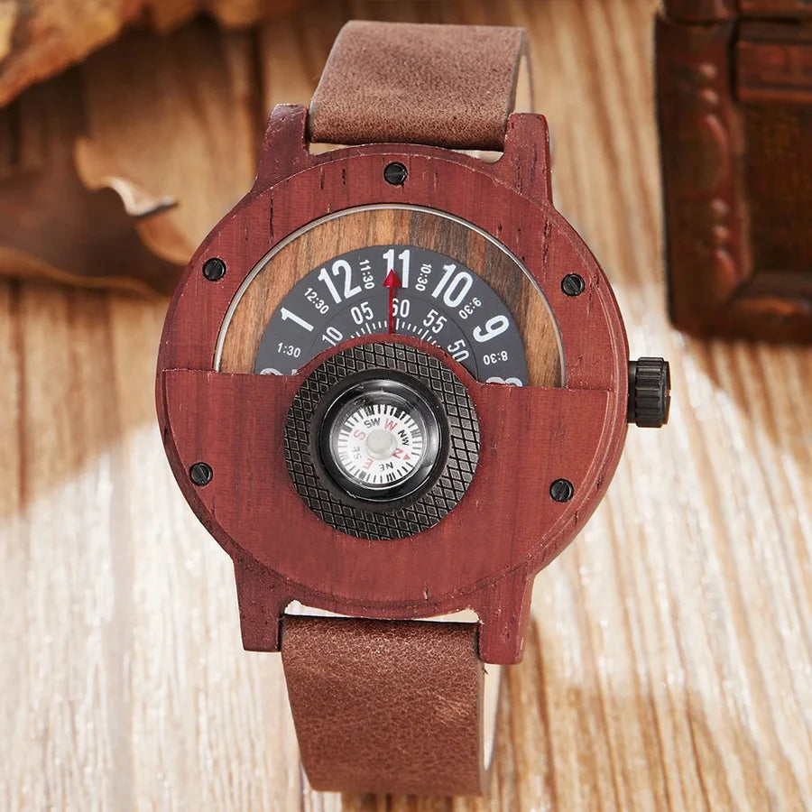 Stellan: Relojes de Madera con Correa de Cuero