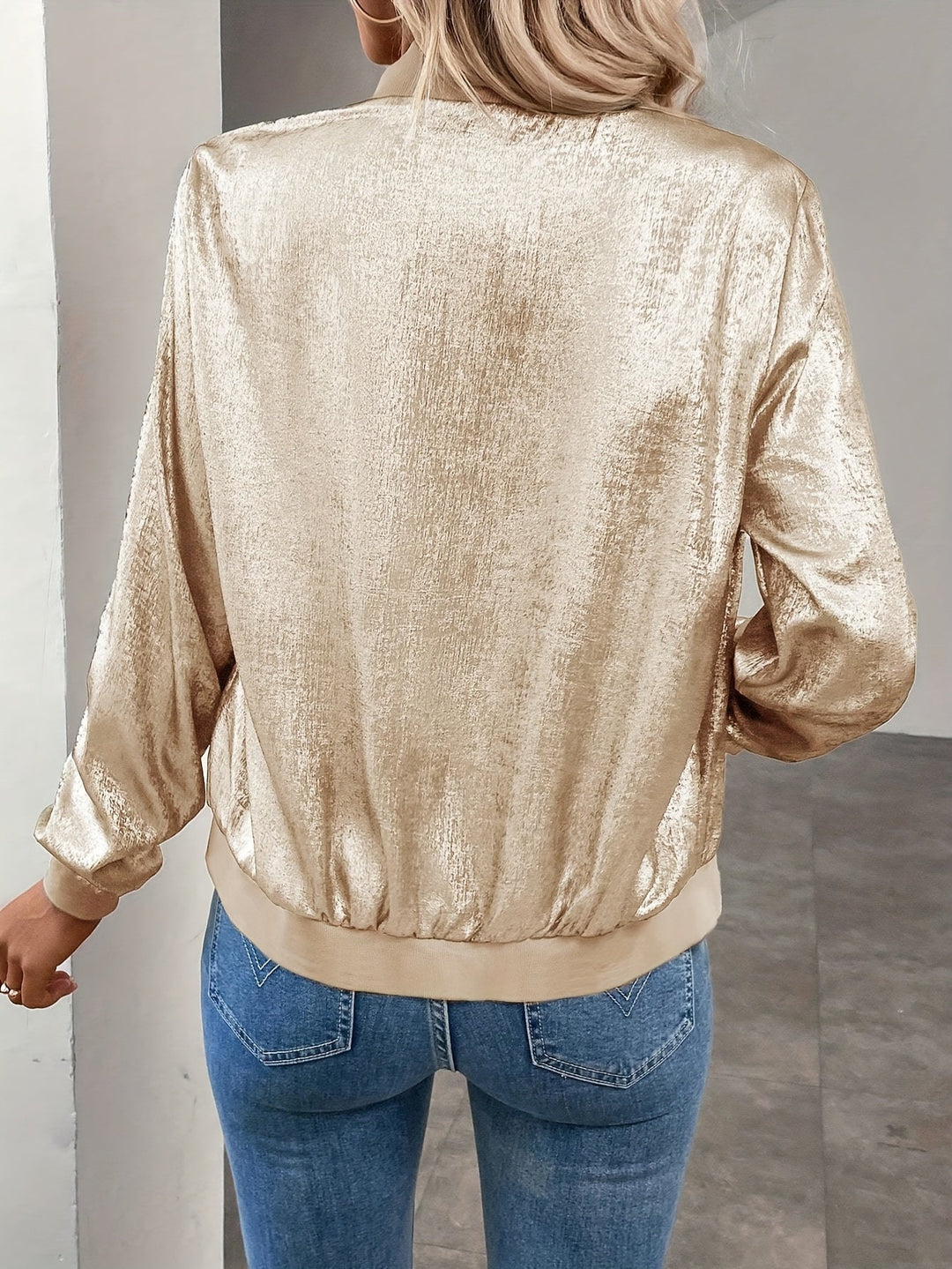 Marla - Chaqueta Dorada Elegante