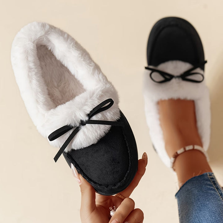 Suzia - Cómodas Zapatillas De Felpa Con Lazo