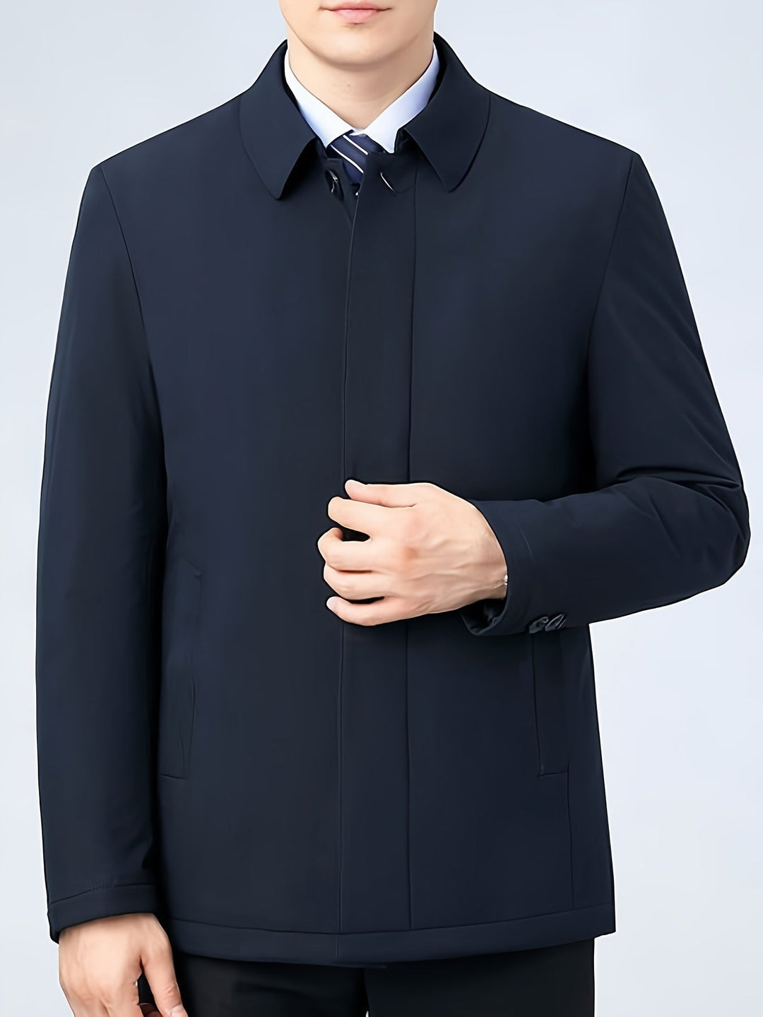 Lewinn - Chaqueta Para IR Al Trabajo Con Tapeta De Botones Delantera