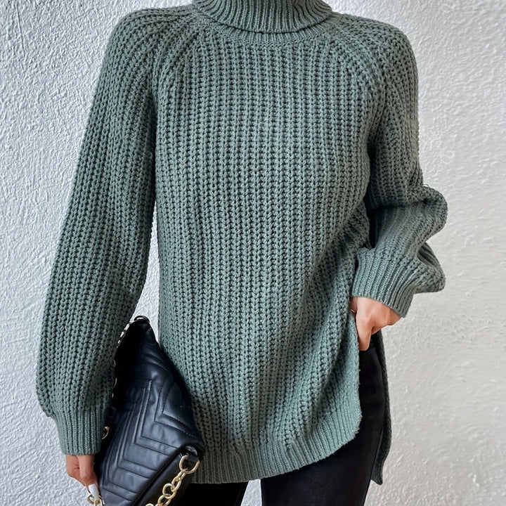 Felina - Jersey De Cuello Alto De Punto Y Manga Larga