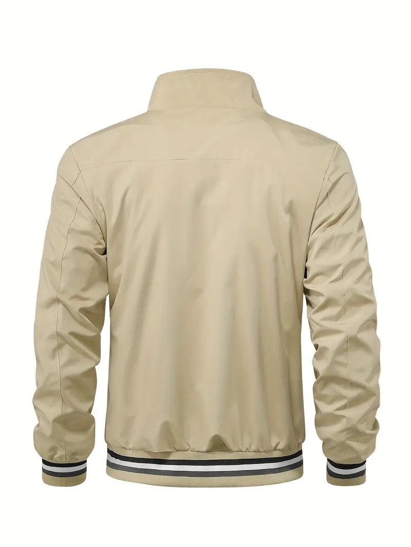 Stanton - Chaqueta Informal Con Cuello Alto Y Cremallera