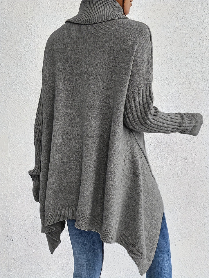 Tahlia - Jersey Informal De Manga Larga y Cuello Alto