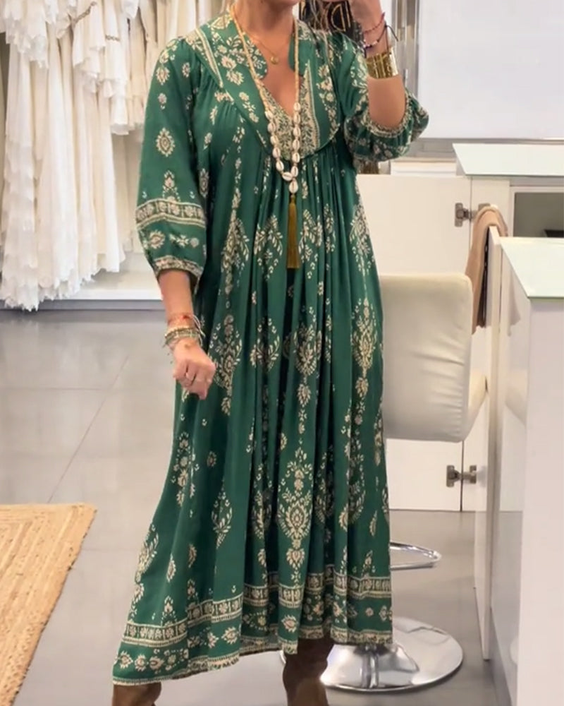 Zonia - Vestido Informal Estampado Con Bolsillos