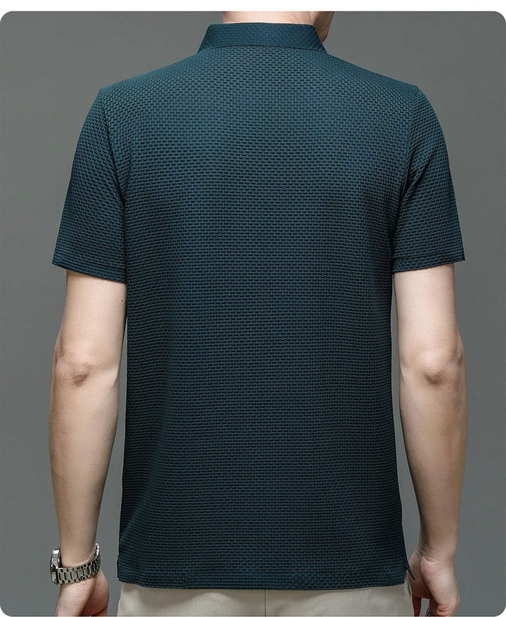 Prestigio - Polo Elástico de Manga Corta Camisa