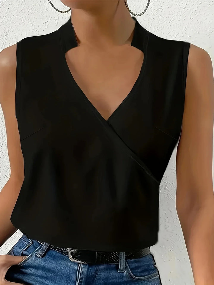 Cebulska - Elegante Sin Mangas Sobrepelliz Blusa