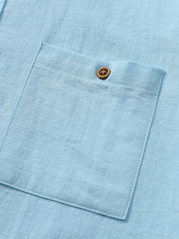 Tejada - Camisa Informal De Algodón Con Bolsillo