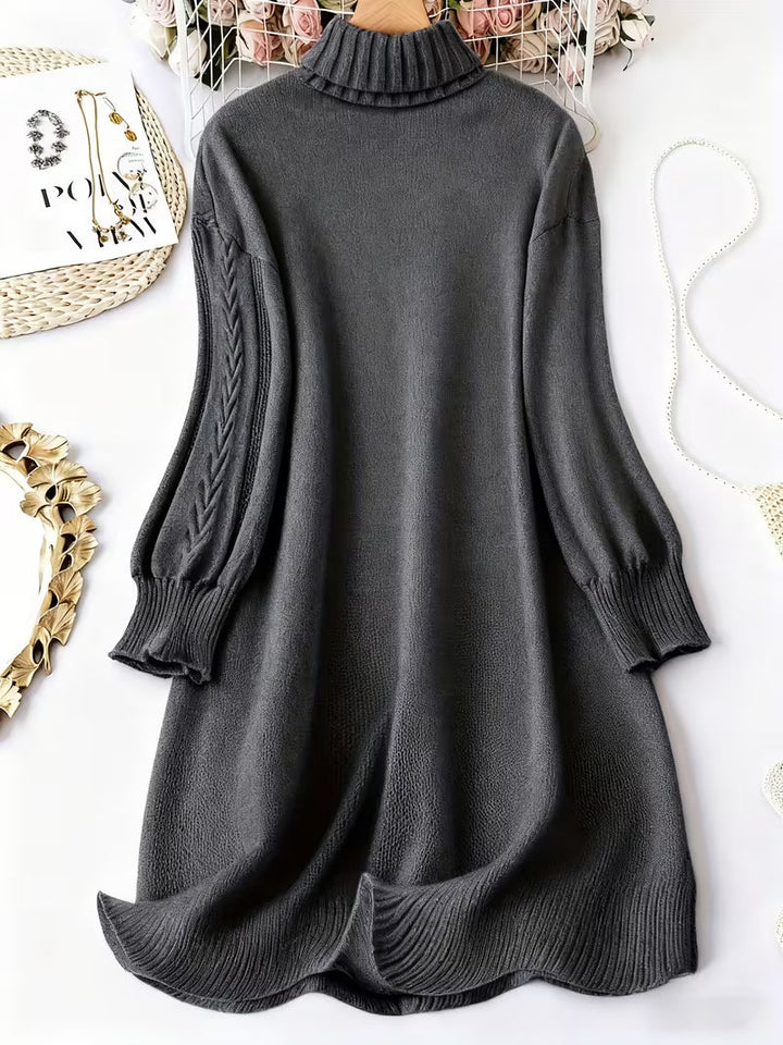 Malkina - Cómodo Vestido De Punto De Manga Larga